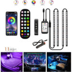 Styling Decorative Lamp LED Car Interior Light Waterproof Ambient Lamp Of Wireless Remote Music Control Car RGB Strip Lights
